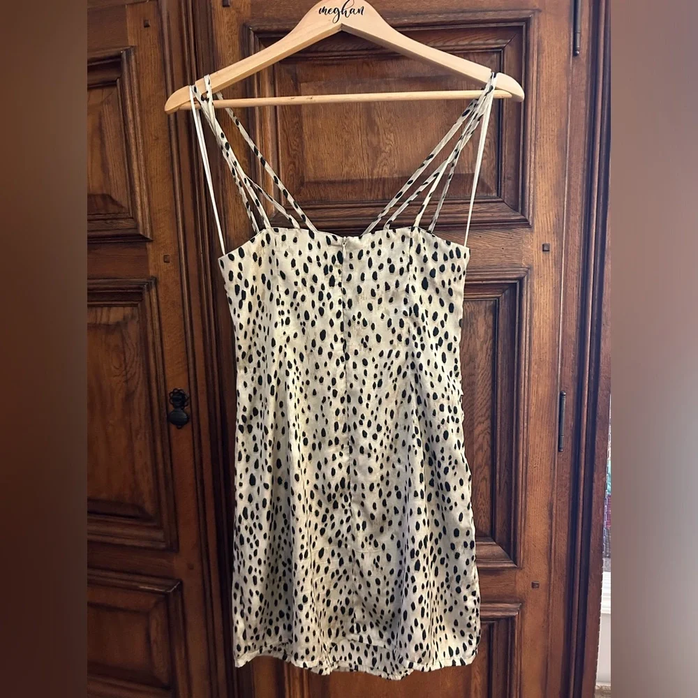 Zara animal print satin mini dress - Picture 3 of 4